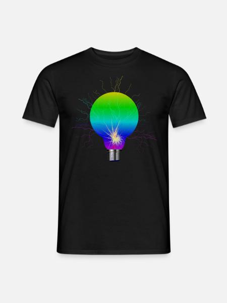 Bulb - Lamp - Graphic - Luminaire - Men's T-Shirt - black