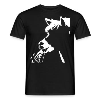 Lustige Alpaka-Silhouette Freche Spaß-Alpakas - Männer T-Shirt - Schwarz - Vorne - AI Model Male 178 light (178cm)