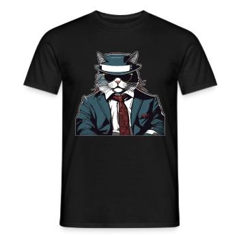 Cat Shirt Cat Gift Idea Putty - Men's T-Shirt - black - Front - AI Model Male 178 light (178cm)