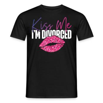 Bonne fête de divorce Embrasse-moi Je suis - T-shirt homme - noir - Devant - AI Model Male 178 light (178cm)