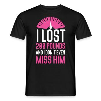 Happy Divorce Party I Lost 200 - Men's T-Shirt - black - Front - AI Model Male 178 light (178cm)