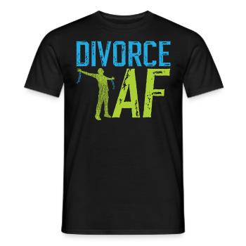 Happy Divorce Party Divorce Af - Men's T-Shirt - black - Front - AI Model Male 178 light (178cm)