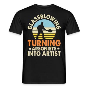 Glassblower - Men's T-Shirt - black - Front - AI Model Male 178 light (178cm)