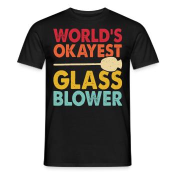 Glassblower - Men's T-Shirt - black - Front - AI Model Male 178 light (178cm)
