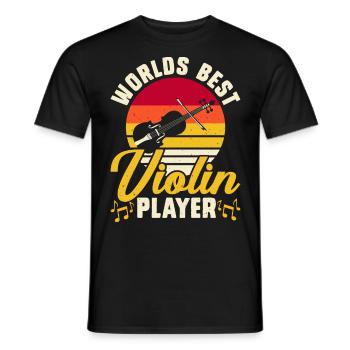 Violoniste violoniste - T-shirt homme - noir - Devant - AI Model Male 178 light (178cm)