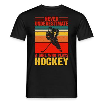Hockey Eishockey Hockey sur glace - T-shirt homme - noir - Devant - AI Model Male 178 light (178cm)