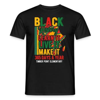 Black History Month Black History - Men's T-Shirt - black - Front - AI Model Male 178 light (178cm)