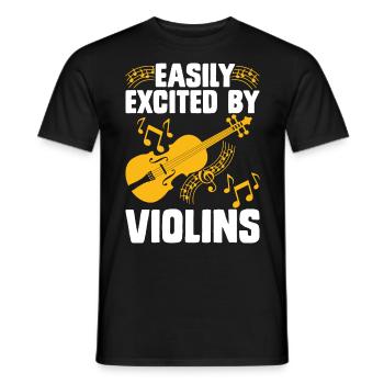 Violoniste violoniste - T-shirt homme - noir - Devant - AI Model Male 178 light (178cm)