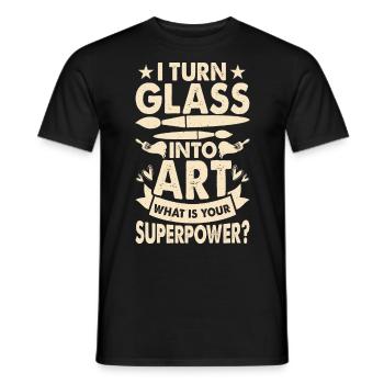 Glassblower - Men's T-Shirt - black - Front - AI Model Male 178 light (178cm)