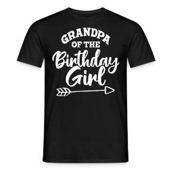 Grandpa Of The Birthday Girl - Männer T-Shirt - Schwarz - Vorne - AI Model Male 178 light (178cm)