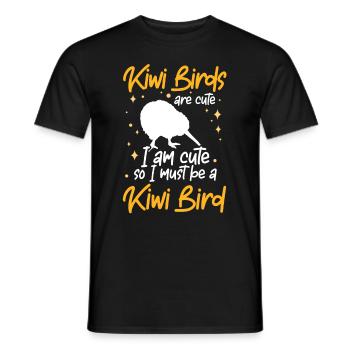 Ich bin ein Kiwi Vogel Neuseeland - Männer T-Shirt - Schwarz - Vorne - AI Model Male 178 light (178cm)
