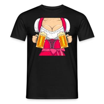 im Gange Dirndl Damen Bierfans - Männer T-Shirt - Schwarz - Vorne - AI Model Male 178 light (178cm)