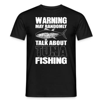 L’avertissement de thon peut apparaître au hasard - T-shirt homme - noir - Devant - AI Model Male 178 light (178cm)
