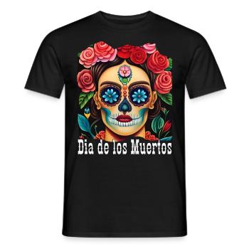 Dia de los Muortos - Jour des morts - T-shirt homme - noir - Devant - AI Model Male 178 light (178cm)