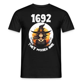 1692 Salem - Magisches Hexen Design für Halloween - Männer T-Shirt - Schwarz - Vorne - AI Model Male 178 light (178cm)