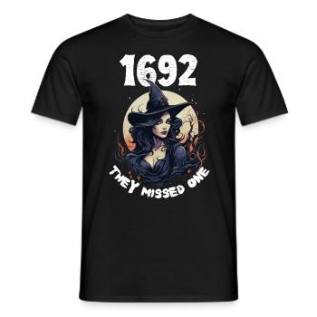 Magisches Halloween Salem 1692 Hexe Design Frauen - Männer T-Shirt - Schwarz - Vorne - AI Model Male 178 light (178cm)