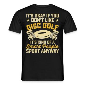Discgolf Disc Golf - Men's T-Shirt - black - Front - AI Model Male 178 light (178cm)