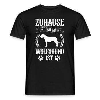 Irischer Wolfshund ist mein Zuhause Wolfhound - Männer T-Shirt - Schwarz - Vorne - AI Model Male 178 light (178cm)