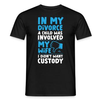 Happy Divorce Party dans mon divorce - T-shirt homme - noir - Devant - AI Model Male 178 light (178cm)