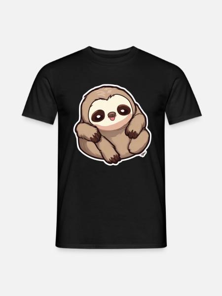 Sloth Sloth Sloth Baby Sloth Sjovt - Mænd T-shirt - sort