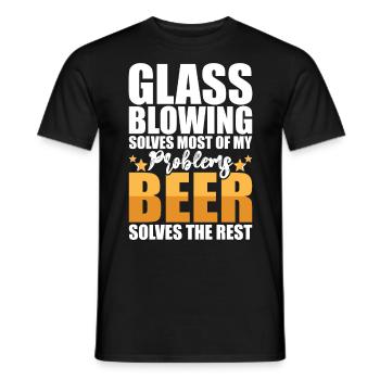 Glassblower - Men's T-Shirt - black - Front - AI Model Male 178 light (178cm)