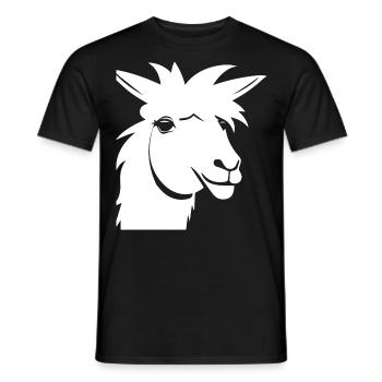 Lustige Lama-Silhouette Freche Spaß-Lamas - Männer T-Shirt - Schwarz - Vorne - AI Model Male 178 light (178cm)
