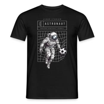 Astronaut Fußball Weltraum - Männer T-Shirt - Schwarz - Vorne - AI Model Male 178 light (178cm)