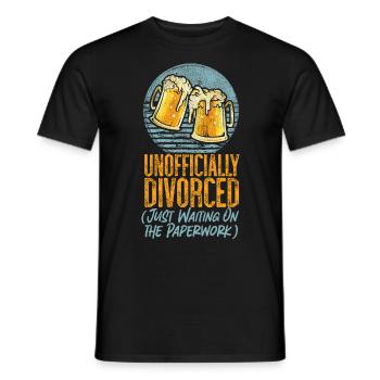 Happy Divorce Party officieusement - T-shirt homme - noir - Devant - AI Model Male 178 light (178cm)