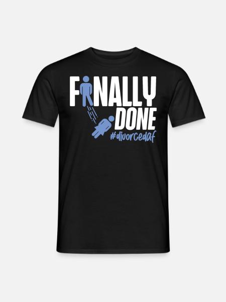 Happy Divorce Party Finally Done - Männer T-Shirt - Schwarz