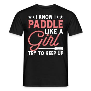 Kayak Kayaker Kayaker - Men's T-Shirt - black - Front - AI Model Male 178 light (178cm)