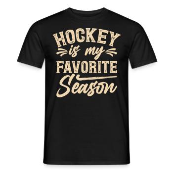 Hockey Eishockey Ice Hockey - Men's T-Shirt - black - Front - AI Model Male 178 light (178cm)