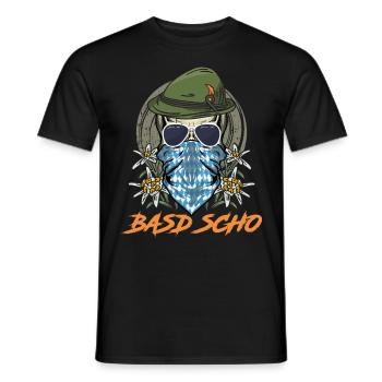 Bayerisch Basd Scho Boarisch München - Men's T-Shirt - black - Front - AI Model Male 178 light (178cm)