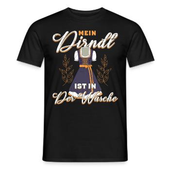 Allemagne Mon dirndl est dans la blanchisserie Trachten - T-shirt homme - noir - Devant - AI Model Male 178 light (178cm)