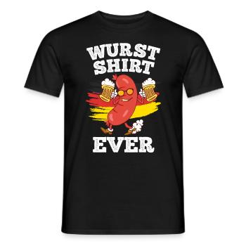 Wurst Shirt Ever Deutsches Essen Bierfan - T-shirt homme - noir - Devant - AI Model Male 178 light (178cm)