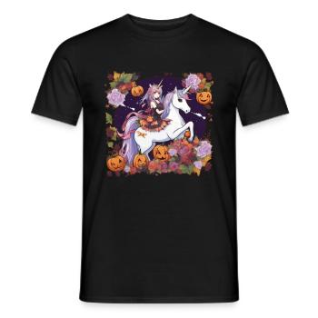 Licorne Halloween Licornes Licorne Helloween - T-shirt homme - noir - Devant - AI Model Male 178 light (178cm)