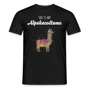 Carnival Carnival Confetti Alpaca Costume Replacement - Men's T-Shirt - black - Front - AI Model Male 178 light (178cm)