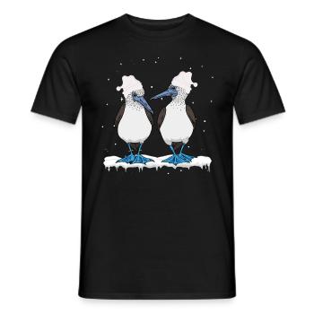 Winter Galapagos Islands Blue-footed - Men's T-Shirt - black - Front - AI Model Male 178 light (178cm)