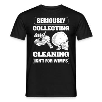 Serieus ophalen en schoonmaken is niet voor - Heren T-shirt - zwart - Voor - AI Model Male 178 light (178cm)
