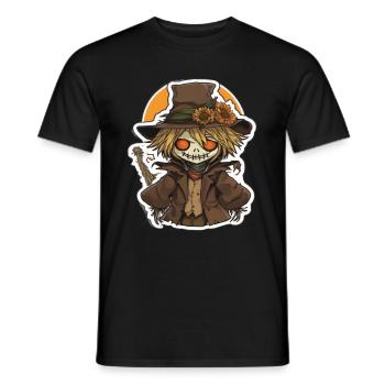 Vogelscheuche Halloween Vogelscheuchen Kostüm - Männer T-Shirt - Schwarz - Vorne - AI Model Male 178 light (178cm)