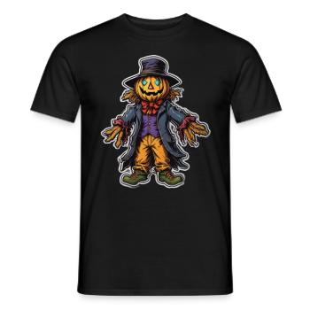 Vogelscheuche Halloween Vogelscheuchen Kostüm - Männer T-Shirt - Schwarz - Vorne - AI Model Male 178 light (178cm)