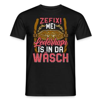 Mei Lederhosn est en chemise da Wäsch - T-shirt homme - noir - Devant - AI Model Male 178 light (178cm)