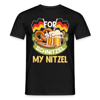 Deutsches Essen For Schnitzel my Nitzel Bayern - T-shirt homme - noir - Devant - AI Model Male 178 light (178cm)