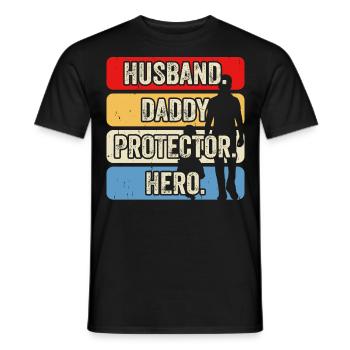 Papa Vater Vatertag - Männer T-Shirt - Schwarz - Vorne - AI Model Male 178 light (178cm)