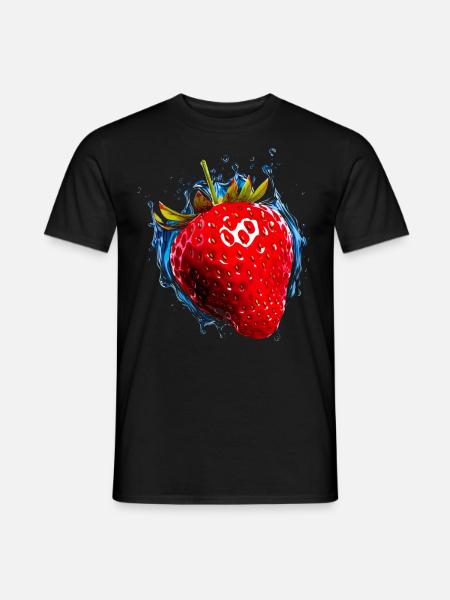 Erdbeere Erdbeeren für einen Erdbeer Liebhaber - Männer T-Shirt - Schwarz