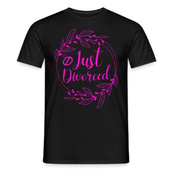 Happy Divorce Party Just Divorced - Men's T-Shirt - black - Front - AI Model Male 178 light (178cm)