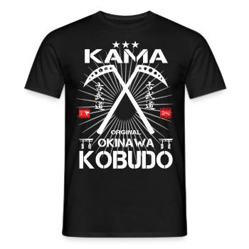 Kama - The Kobudo Weapon Design of the Masters - Men's T-Shirt - black - Front - AI Model Male 178 light (178cm)