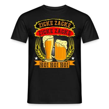 Zacke Zacke Hoi Hoi Hoi - Männer T-Shirt - Schwarz - Vorne - AI Model Male 178 light (178cm)