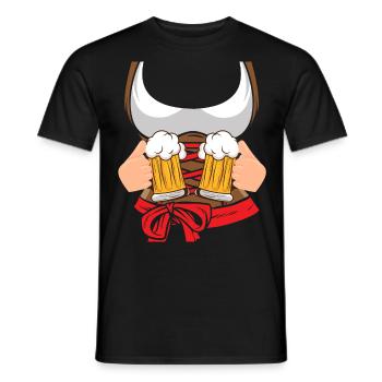 Buveur de bière Femmes Chemise traditionnelle Femmes Bavière - T-shirt homme - noir - Devant - AI Model Male 178 light (178cm)