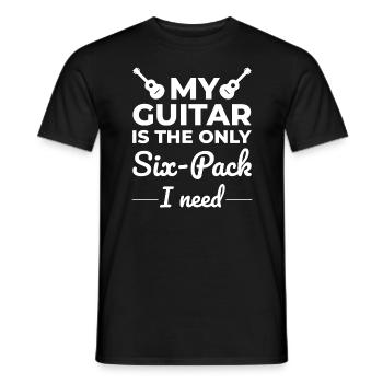 Streicher und Sixpacks: Die Gitarre zelebrieren - Männer T-Shirt - Schwarz - Vorne - AI Model Male 178 light (178cm)