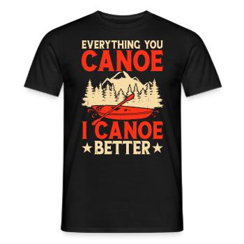Kanu Kanut Kanutin Kanufahrer - Männer T-Shirt - Schwarz - Vorne - AI Model Male 178 light (178cm)